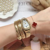 Popular Creative Snake Shaped Women's Quartz Analogue Watches - Women's Bracelets Personalized Wristbands For Women