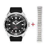 Solar Powered Luxury Quartz 316L Stainless Steel Case Waterproof 300M Dive Watch