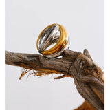 18K Gold Plated New Stainless Steel Layered Geometric Cast Statement Attractive Ring