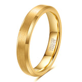 Brushed Silver Black Gold Colour 4/6/8/mm Tungsten Carbide Engagement Rings