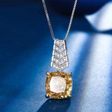 Luxury Lab Created Topaz Gemstone Necklace Pendant Rings Earrings Party Fine Jewellery Sets for Women