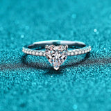 Amazing Custom 1CT Heart Design Rhodium Plated High Quality Moissanite Diamonds - Fine Jewellery
