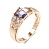 Amazing 14K Gold Filled Purple AAA Zircon Crystals Unusual Ring Fine Jewellery