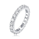 Lovers Round Full 0.3/0.5ct VVS1 D Moissanite Eternity Engagement Wedding Rings 925 Sterling Silver Fine Jewellery