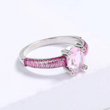 Exquisite Enamel Classic Inlay Blue Purple Black Yellow AAA Zircon Rings