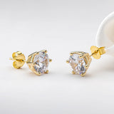 Premium 0.2-3ct Moissanite Diamonds Sterling Silver Unisex Stud Earrings