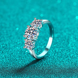 Super 18KGP Sterling Silver Moissanite Diamonds Rings for Women,  European and American Fashion style Fine Jewellery