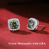 Fine Moissanite Diamonds S925 Sterling Silver Stud Earrings For Women And Men