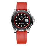Popular Stainless Steel Calendar Display Luminous 200m Diver Silicone Quartz Watch