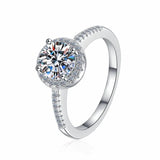 New 100% Real Moissanite Ring D Colour VVS1 Pass Diamond Test Adjustable S925 Silver GRA Certificate Wedding Rings