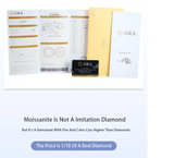Gorgeous GRA Moissanite Sterling 925 Silver Moissanite Solitaire Rings for Women, High Quality Jewellery