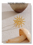 18K Gold Plated  Stainless Steel Hot Style Metal Sun Adjustable Trending Ring