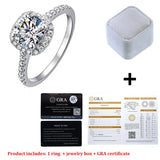 Superb D Colour 1CT 2CT Real 925 Sterling SilverMoissanite Diamond Square Rings For Women - Wedding Fine Jewellery