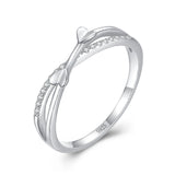 Selection of Stackable Shiny AAAA Lab Created Diamonds Fashion 925 Silver Rings