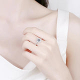 Fabulous 100% Real Moissanite Ring D VVS1 Adjustable Size S925 Sliver GRA Certificate Wedding Rings for Women