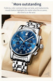 Top Brand Men's Stainless Steel Quartz Wristwatch Classic Business Casual High Quality Waterproof Wristwatch