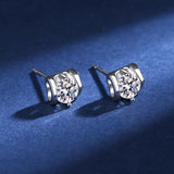 New Excellent 0.5 Carat Moissanite Diamonds Earrings, S925 Silver Fine Jewellery Stud Earrings for Women/Men - The Jewellery Supermarket