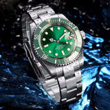 Stainless Steel Dive Automatic Sapphire Crystal Rotating Bezel Luminous Mechanical Watch