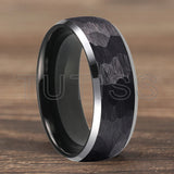 Beveled Edge Treatment Dome Hammer 4/6/8mm Tungsten Rings With Comfortable Fit