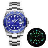 316L Stainless Steel 200M Diver Super Luminous Hands Calendar Display Quartz Watch