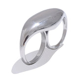 18K Gold Plated Stainless Steel Metal Double Finger Geometric Personality Exaggerated Ring