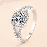 D Colour VVS1 1CT Moissanite Diamond Egagement Wedding Rings For Women S925 Sterling Silver GRA Certified Jewellery