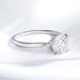 Super 18KWGP 2ct VVS1 D Colour Moissanite Diamond Engagement Solitaire Silver Ring