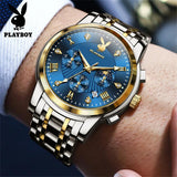 Men's Stainless Steel Quartz Watch High Quality Casual Fashion Wristwatch Multifunction Design Popular Men's Watch