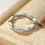 Fabulous Twist Shank VVS1 D Colour Moissanite Full Eternity Rings Fine Jewellery
