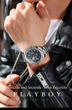 PLAYBOY High Quality Multifunction Best Selling Original Luxury Waterproof Fashion Business Quartz Wrist Watches