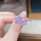 Remarkable 18K WGP 5CT High Quality AAAAA High Carbon Sapphire Gemstone Rings For Women - Fine Jewellery