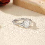 Fabulous D Colour VVS1 Rectangle Moissanite 925 Silver Trendy Sparkling Ring