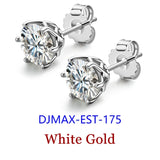 Dazzling 0.5-3ct Moissanite Diamond Sterling Silver Stud Earrings for Women Men