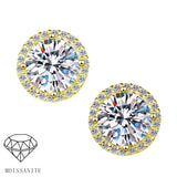 Awesome 0.5ct 1ct Round Moissanite Diamonds Unisex Stud Earrings Fine Jewellery
