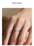 Beautiful Noble Classic Sterling Silver Sparkling AAAA Lab Created Diamond Ring