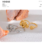 18K Gold Plated Stainless Steel Creative Individualistic Fashionable Ring