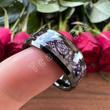Red Opal Dragon Inlay Superior 8MM Mens Womens TungstenEngagement Wedding Rings