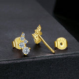 Unique Moissanite Diamond 925 Sterling Silver Unique Bubble Design Stud Earrings