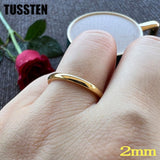 New Arrivals 2-8MM Domed Polished Tungsten Comfort Fit Men Women Wedding Rings - Popular Jewellery - The Jewellery Supermarket