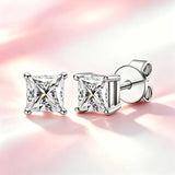 Fashionable 0.5~2.0ct Selection of Moissanite Diamonds Silver Certificated Earrings