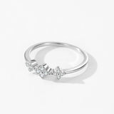 Cute Flower 925 Sterling Silver AAAA Lab Created Diamond  Rings Fine Jewellery