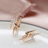 14K Gold Filled Hip Hop Lightning Style AAA Zircon Diamonds Minimalist Drop Earrings