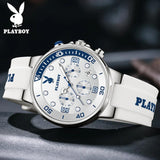 Luxury Sports Quartz Men's Wristwatch Waterproof Luminous High-end Fashion Watch with Silicone Strap