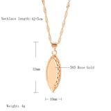 Glossy Rolled Rose Gold of 14-Karat Purity Weaving Rhombus Ethnic Style Necklace for Women - Fine Jewellery