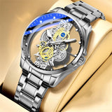 Luxury Top Brand Watch for Men Double-sided Hollow Automatic Mechanical Waterproof Business Wrist Watches - The Jewellery Supermarket