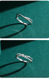 Selection of Silver Popular Irregular Stackable AAAA Lab Created Diamond Rings