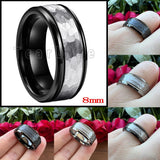 New Grooved Faceted Beveled Tungsten Hammer Ring Wedding Engagement Daily Use Popular Jewellery For Men Women - The Jewellery Supermarket