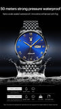 Famous Brand Business Classic Automatic Mechanical Dual Calendar Auto Date Waterproof Watches for Men