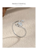 Geometric Line Design Dazzling AAAA Lab Created Diamond Sterling Silver Ring