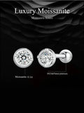 Lovely Round 0.1 CT Moissanite Diamonds Stud Earrings For Women - Sterling Silver Original Moissanite Fine Jewellery - The Jewellery Supermarket